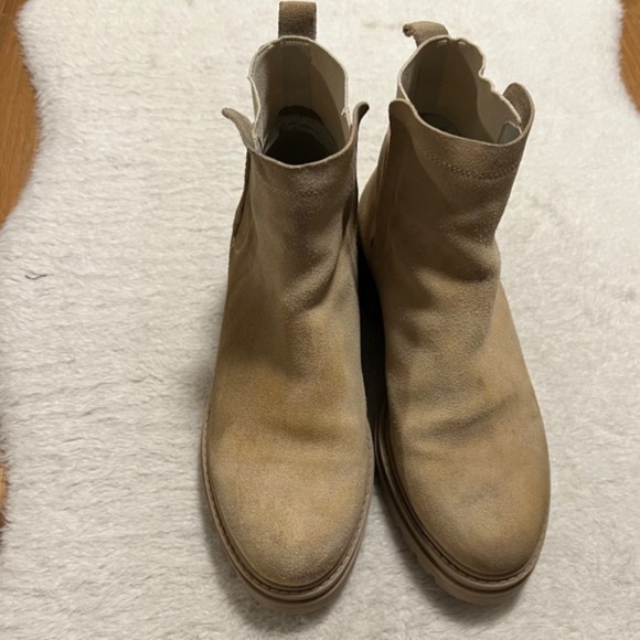 Steve Madden Womens Beige Moira Sand Suede Pull On Ankle Boots Size US 10-EU 40 - Picture 2 of 12